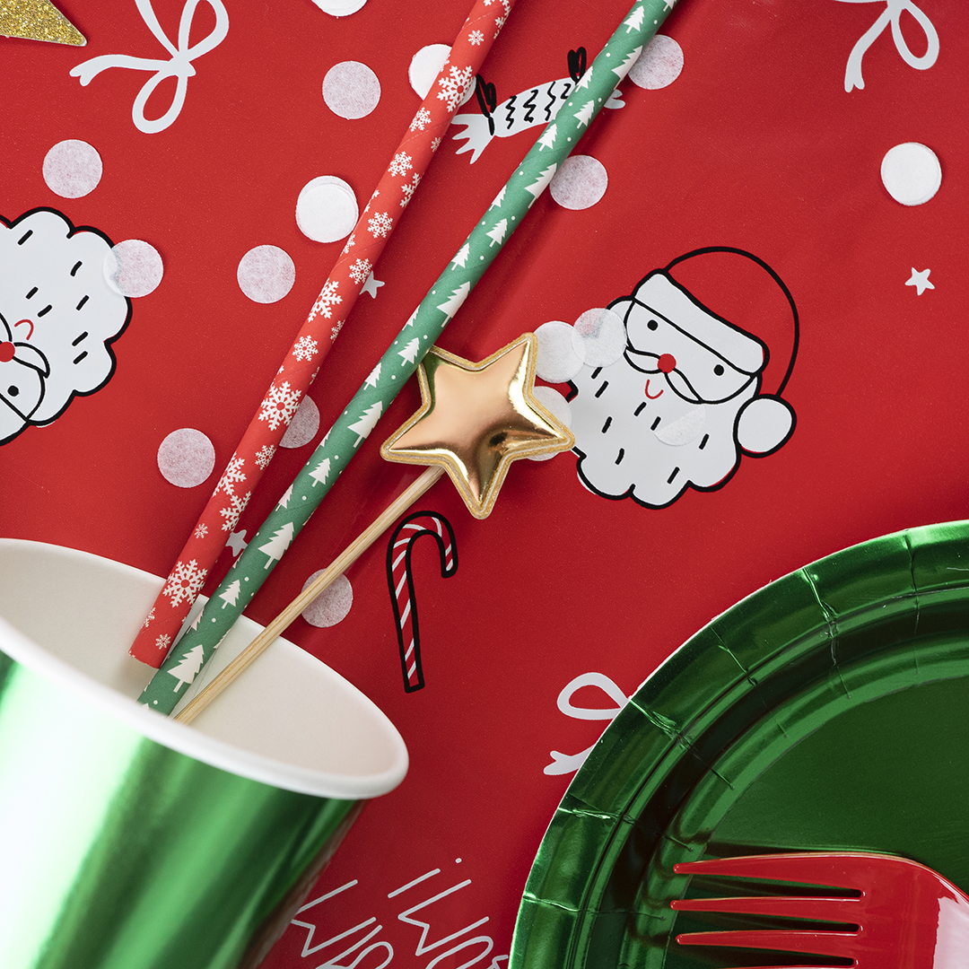 Тарелки (7''/18 см) Зеленый, Металлик, 6 шт.