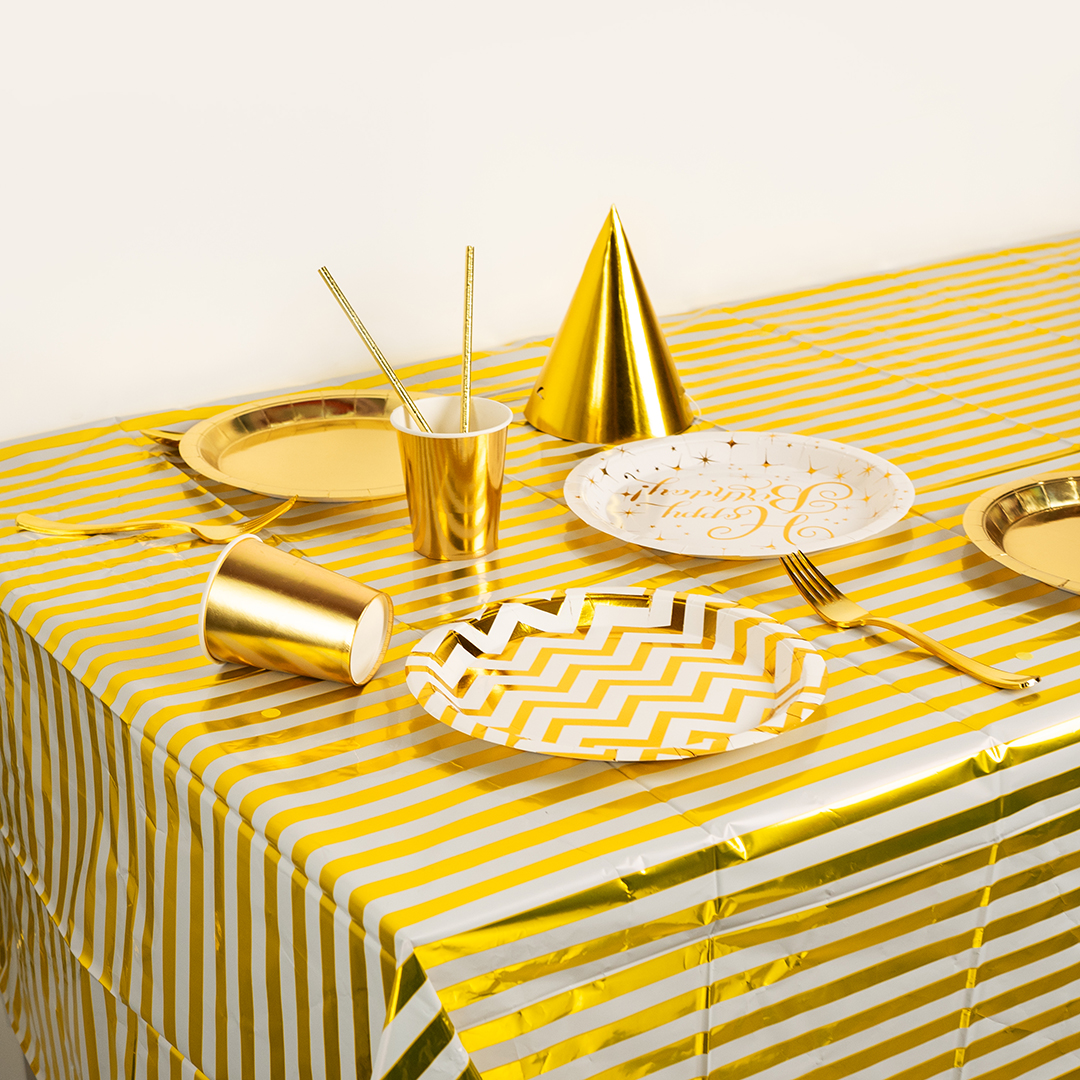 Стаканы (250 мл) Золото, Металлик, 6 шт.