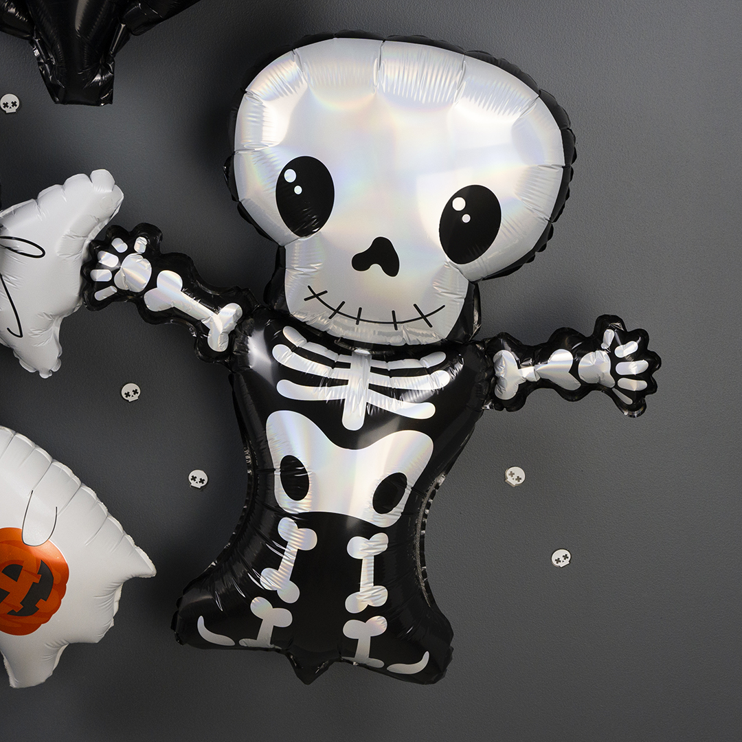 Шар (33''/84 см) Фигура, Скелет, Голография, 1 шт.