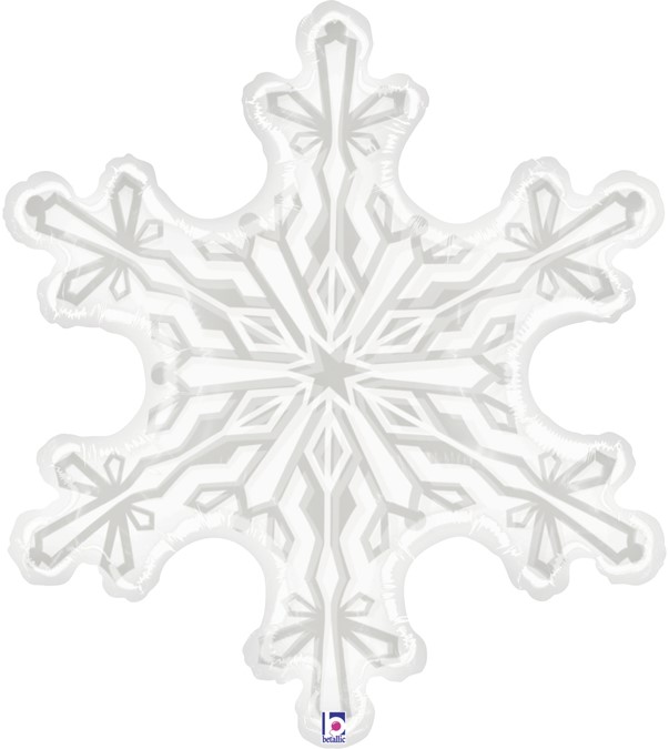 Шар (14''/36 см) Мини-фигура, Снежинка, 1 шт.