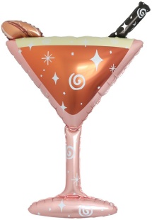 Шар (44''/112 см) Фигура, Бокал Мартини, Розовый, 1 шт. в уп.