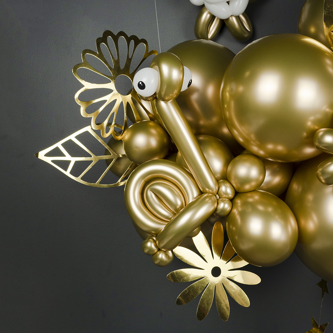 Шар (10''/25 см), Золото, хром, 50 шт.