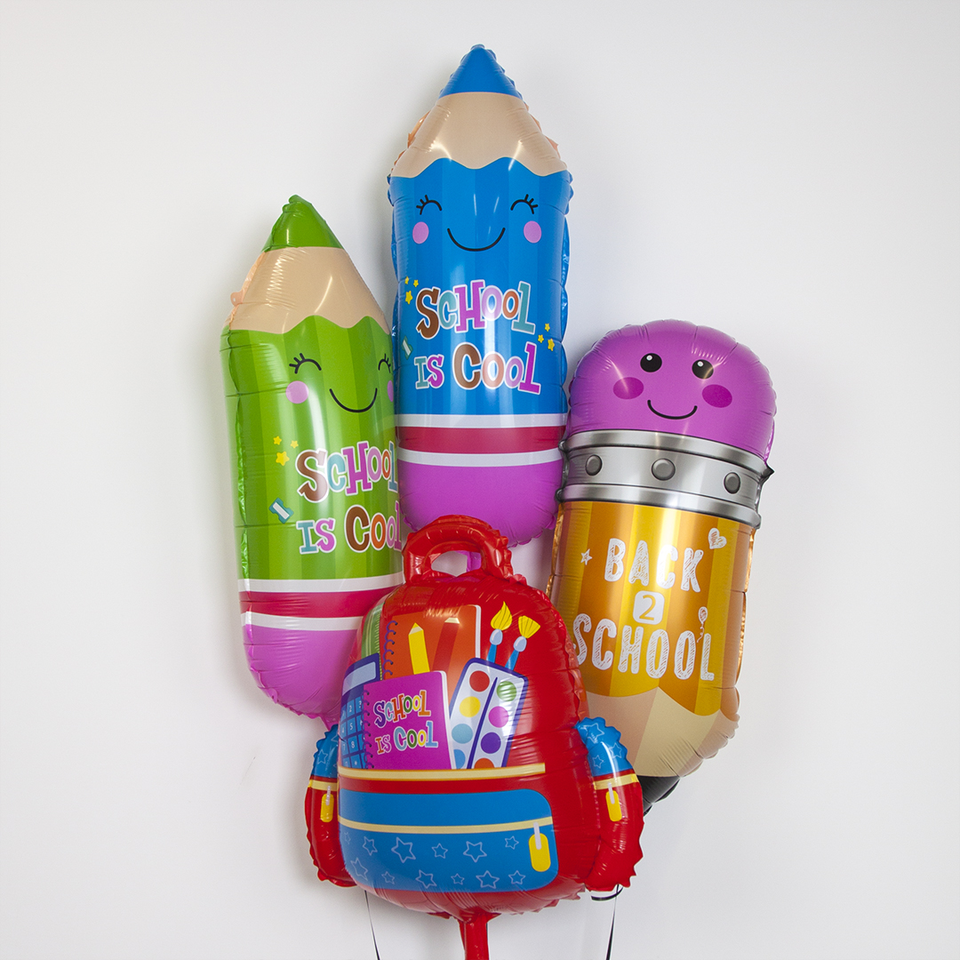 Шар (29''/74 см) Фигура, Школьный карандаш, Желтый, 1 шт.