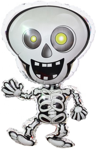 Шар (31''/79 см) Фигура, Танцующий скелет, 1 шт.