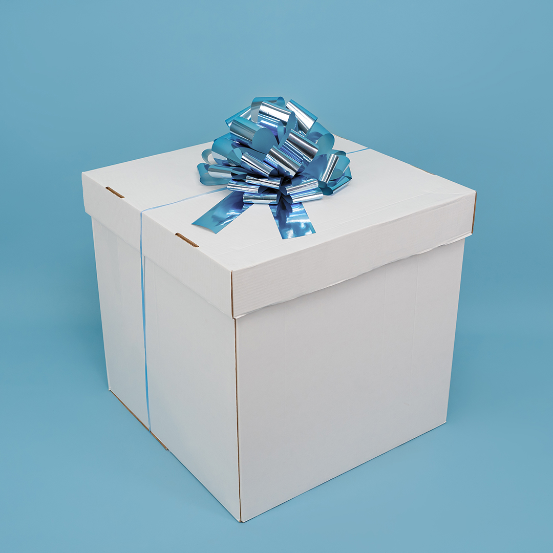 Бант Шар, Голубой, Металлик, 36 см, 1 шт. в упак. 