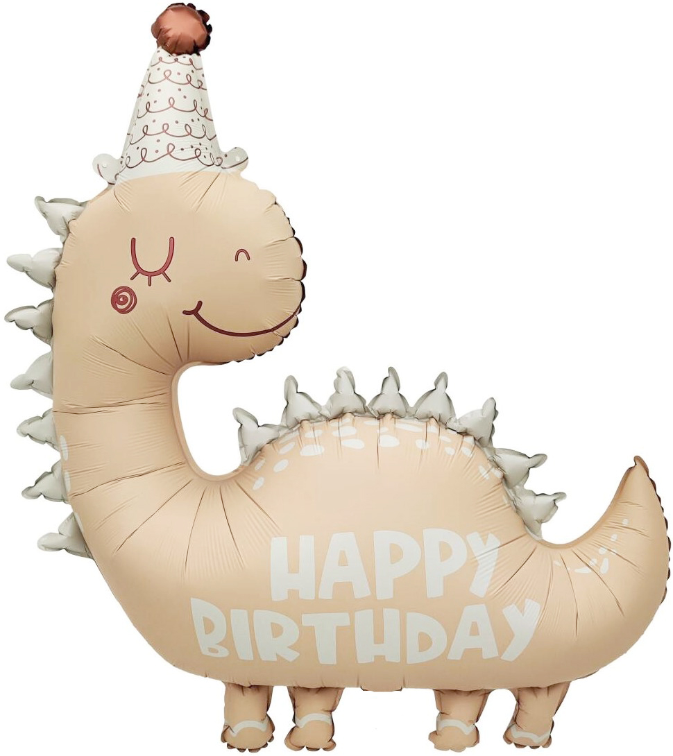 Шар (39''/99 см) Фигура, Динозаврик в колпачке, Сатин, 1 шт.