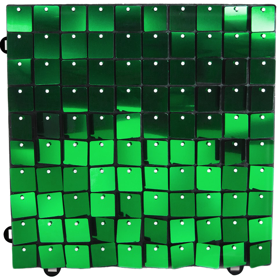 Декоративная панель Пайетки, 30*30 см. Зеленый, Металлик, 1 шт.