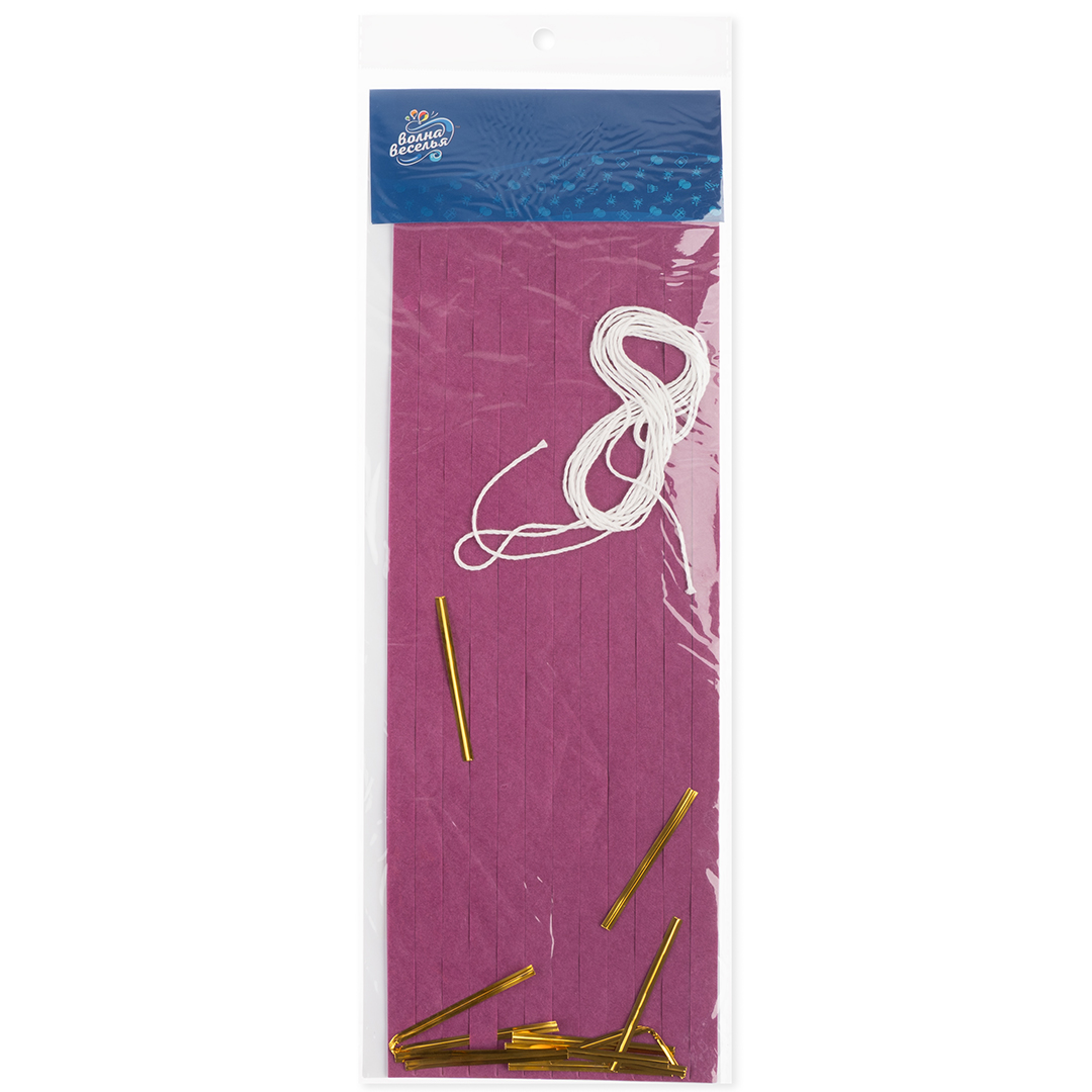 Гирлянда Тассел, Сливовый, 35*12 см, 12 листов.