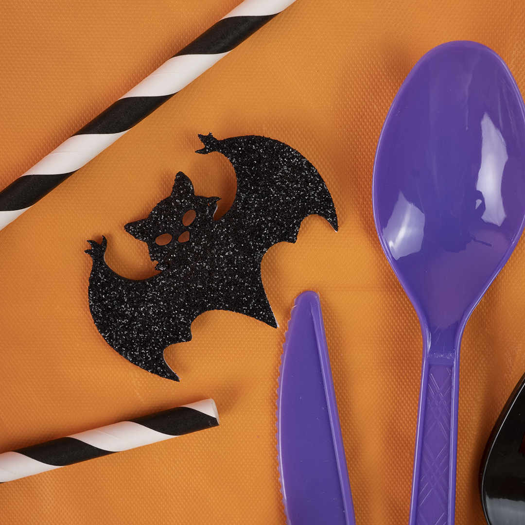 Наклейки Веселый Хэллоуин, 2-8 см, Черный, 20 шт.