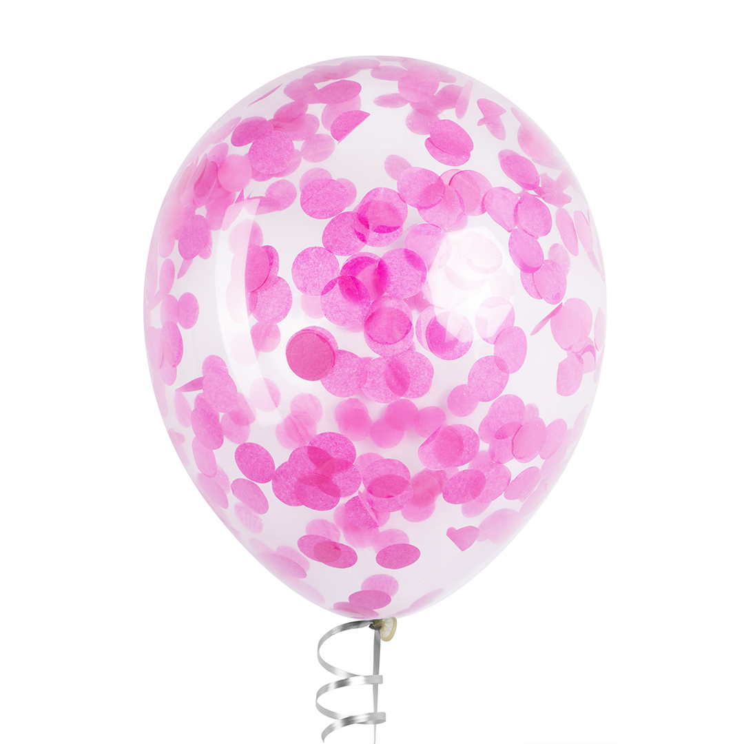 Конфетти тишью Круг, Ярко-розовый, 2,5 см, 50 г.