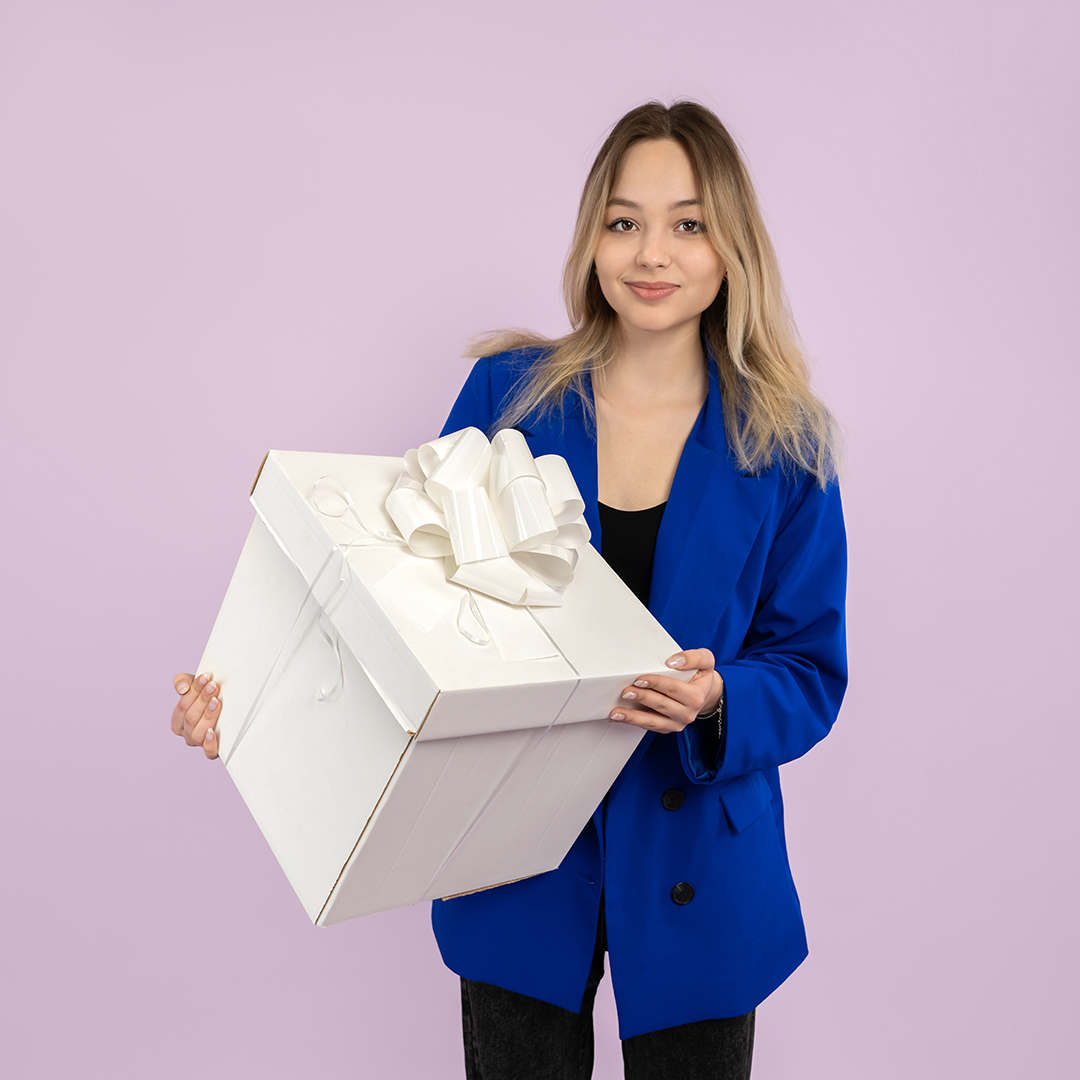 Бант Шар, Белый, Лаковый, 21 см, 1 шт. в упак. 