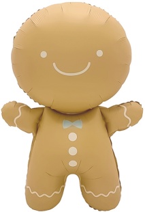 Шар (32''/81 см) Фигура, Пряничный человечек, Сатин, 1 шт. в уп.