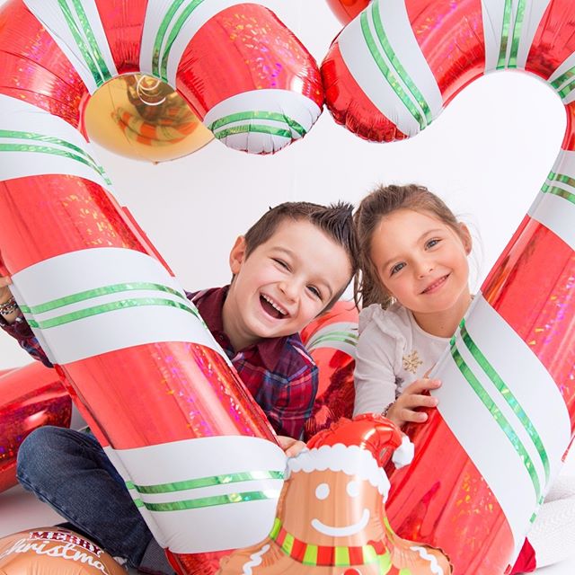 Шар (41''/104 см) Фигура, Леденец трость, Красный, Голография, 1 шт.