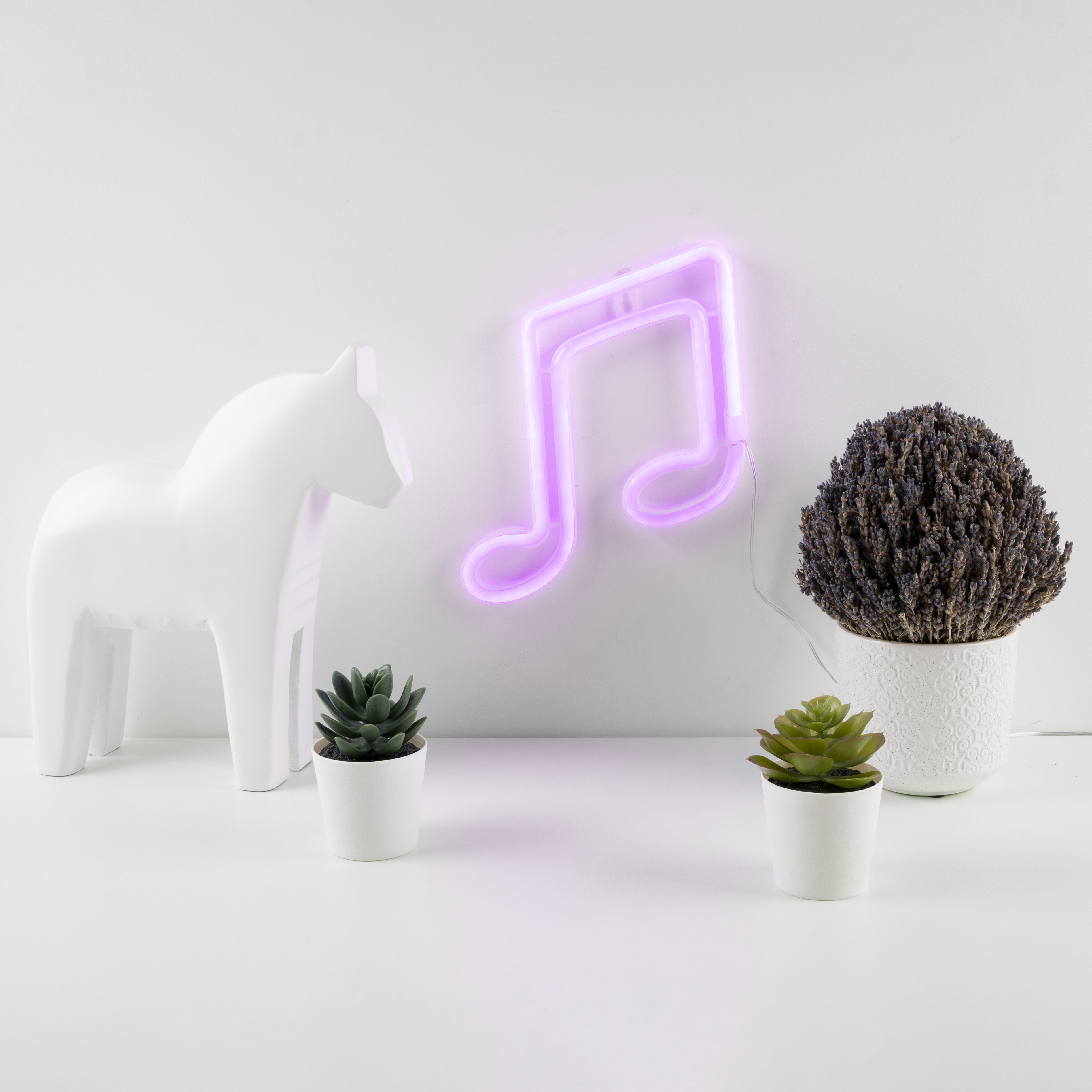 Световая фигура Ноты, 16,3*24 см. Розовый, 1 шт.