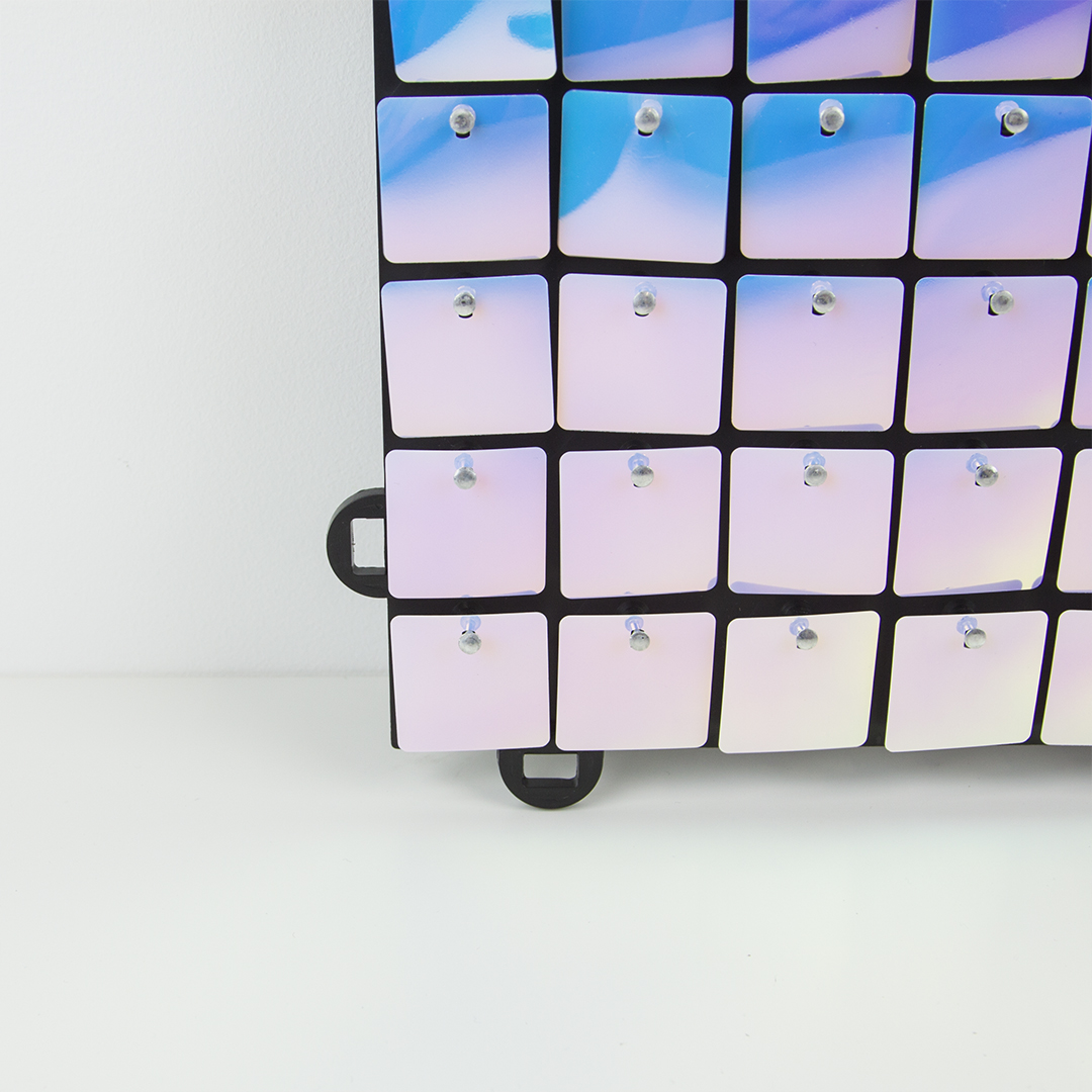 Декоративная панель Пайетки, 30*30 см. Перламутр, Голография, 1 шт.