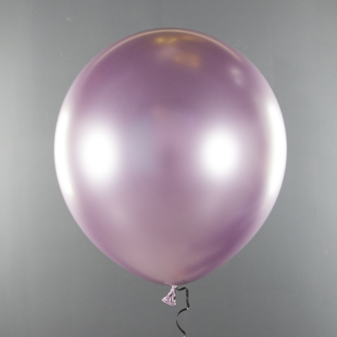 Шар (18''/46 см), Сиреневый, хром, 10 шт.