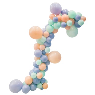 Гирлянда из воздушных шаров, Набор №6, Ассорти, Макарунс, 75 шт.