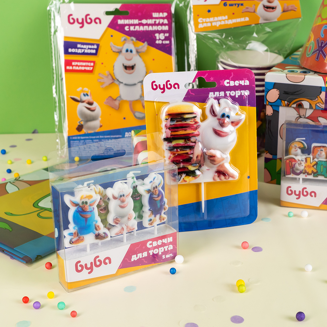 Свеча Фигура, Буба, 7*8 + 3 см, 1 шт. с держат.