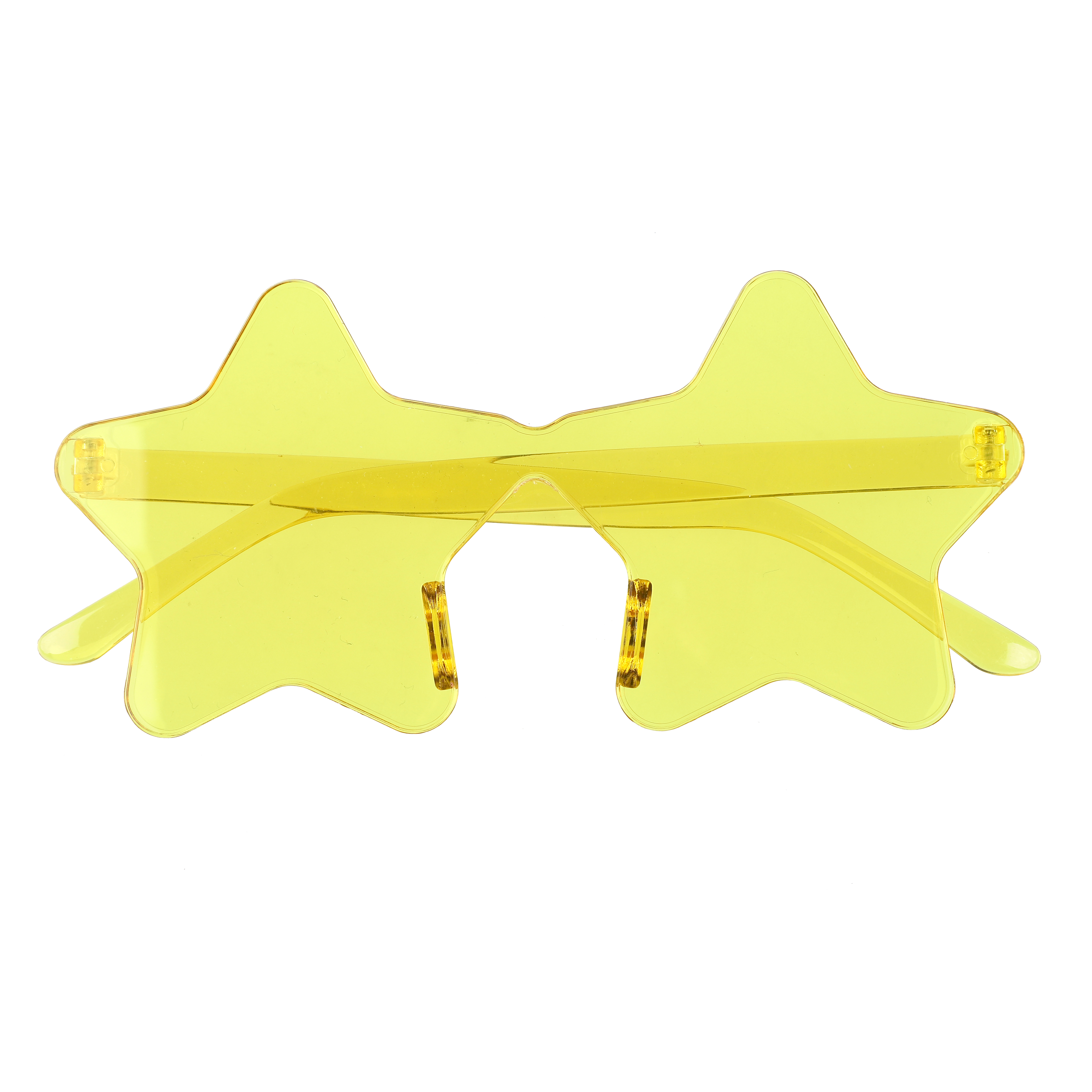 Карнавальные очки, Звезда, Желтый, 1 шт. 