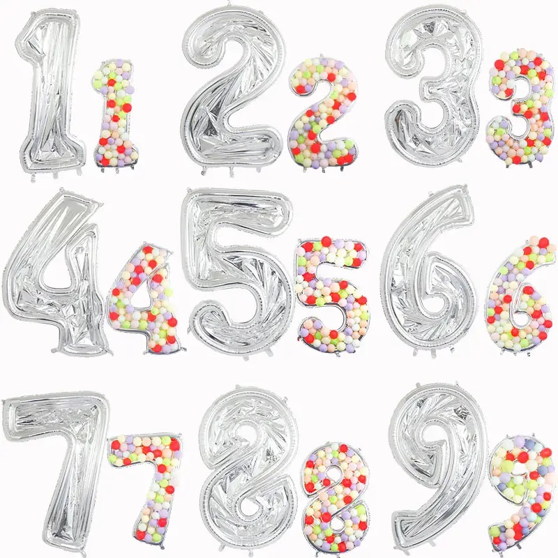 Шар (65''/165 см) Цифра, 0 Каркасная, 1 шт. в уп.