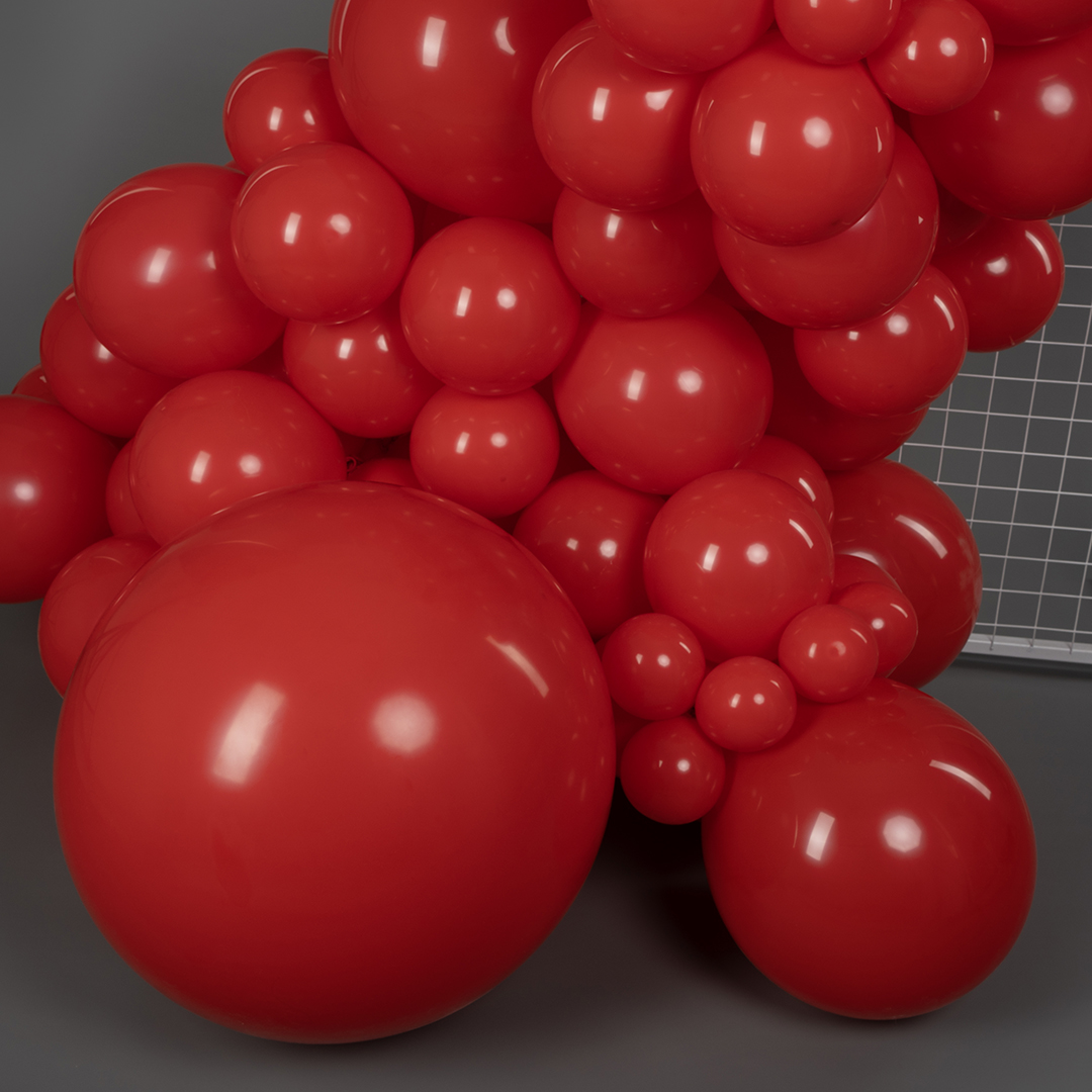 Шар (5''/13 см), Королевский красный, пастель, 100 шт.