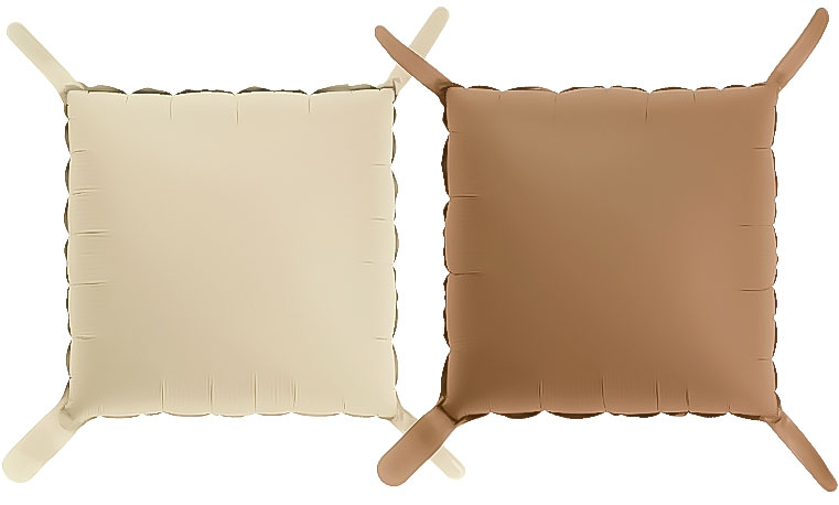 Шар (19''/48 см) Блок, Кофе/Белый песок, Сатин, 1 шт.