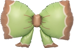 Шар (37''/94 см) Фигура, Бант, Мятный, Сатин, 1 шт. в уп.