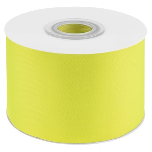 Лента атласная (5 см*22,85 м) Желтый неон, 1 шт.