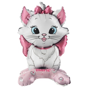 Шар 3D (24''/61 см) Фигура на подставке, Кошечка Мари, 1 шт. в уп.