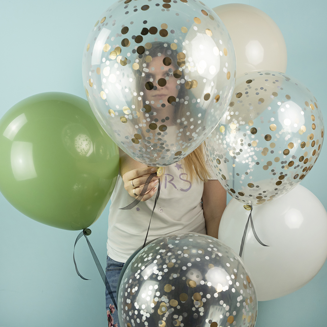 Шар (18''/46 см), Прозрачный, кристалл, 10 шт.