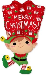 Шар (42''/107 см) Фигура, Новогодний эльф, 1 шт.