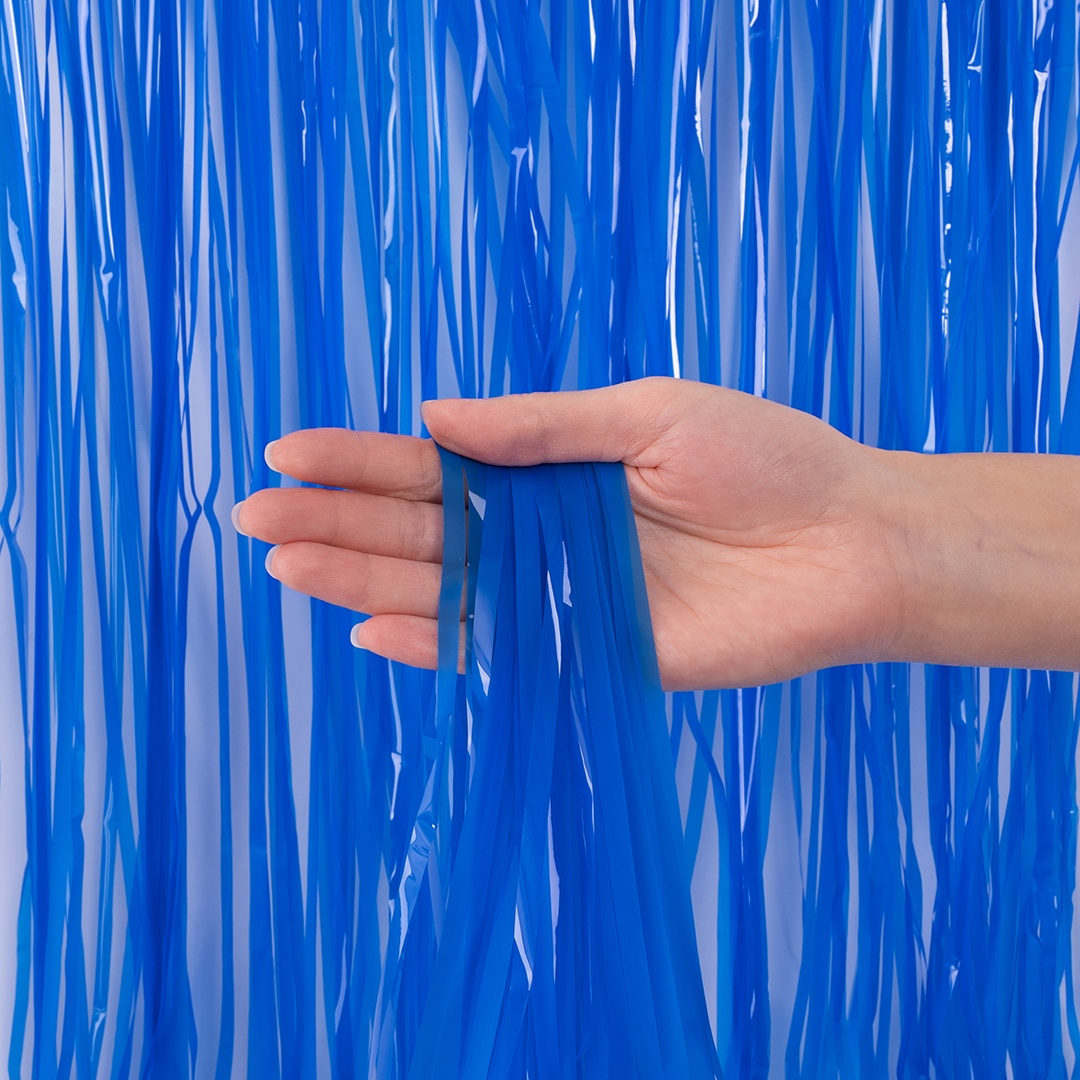 Занавес Дождик Сочный цвет, Синий, 100*200 см, 1 шт.