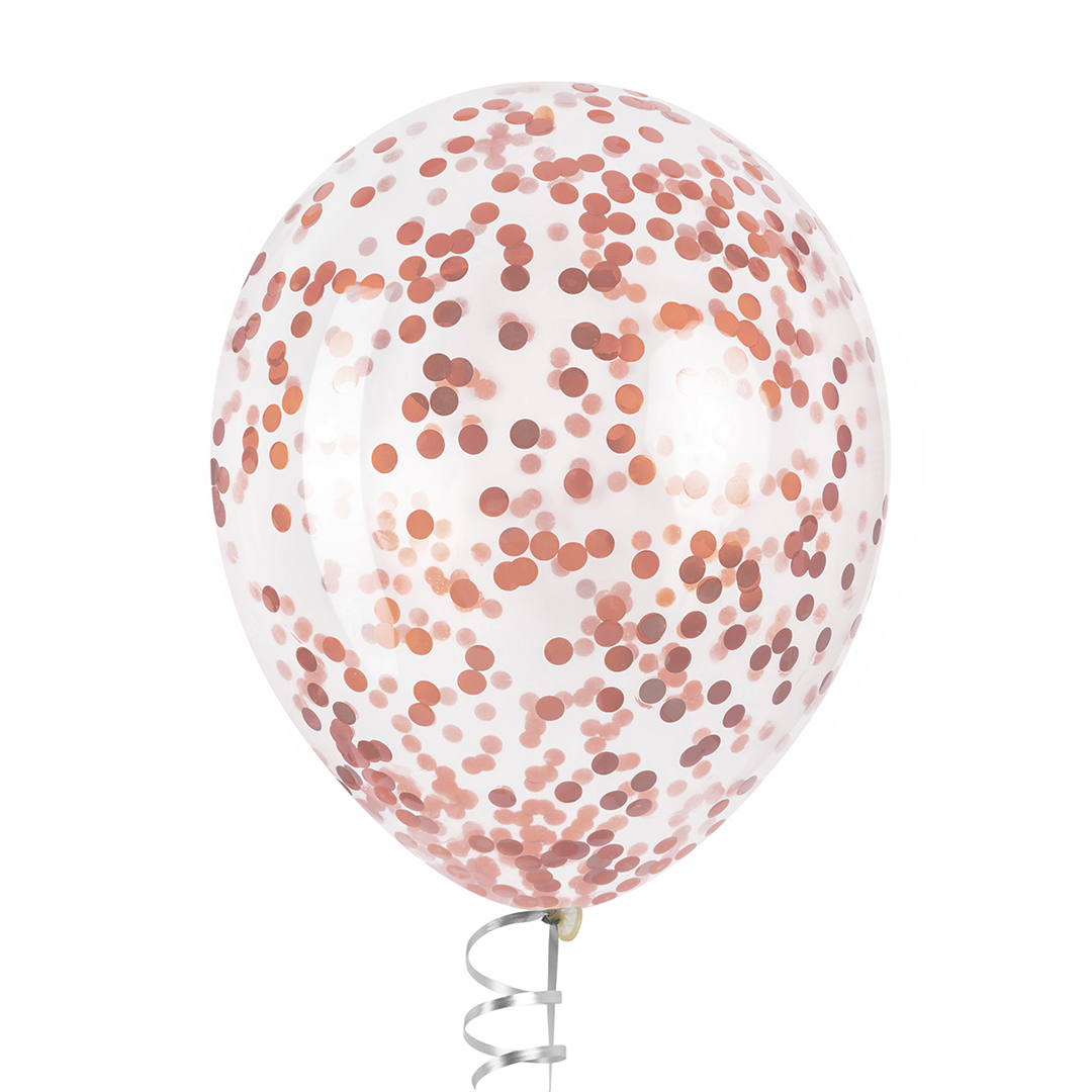 Конфетти фольга Круг, Розовое Золото, Металлик, 1 см, 50 г.