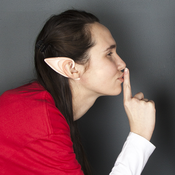 Уши эльфа, короткие, Розовый, 9,5 см, 1 шт. 