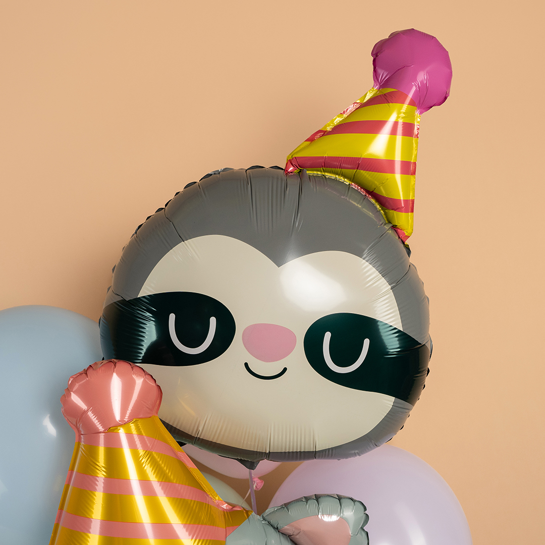 Шар (26''/66 см) Фигура, Ленивец в колпачке, 1 шт.