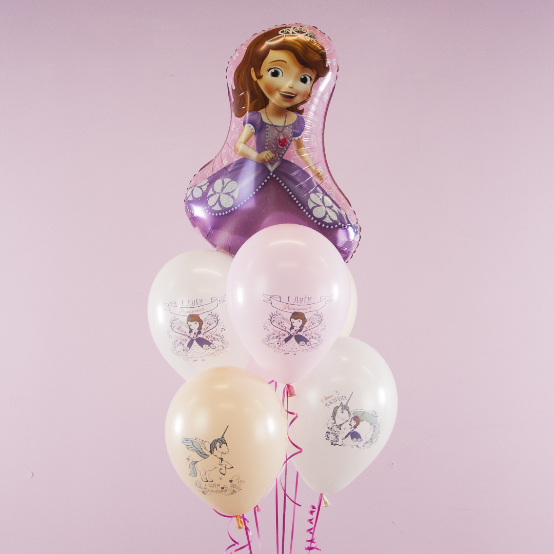 Шар (34''/86 см) Фигура, Принцесса София, 1 шт.