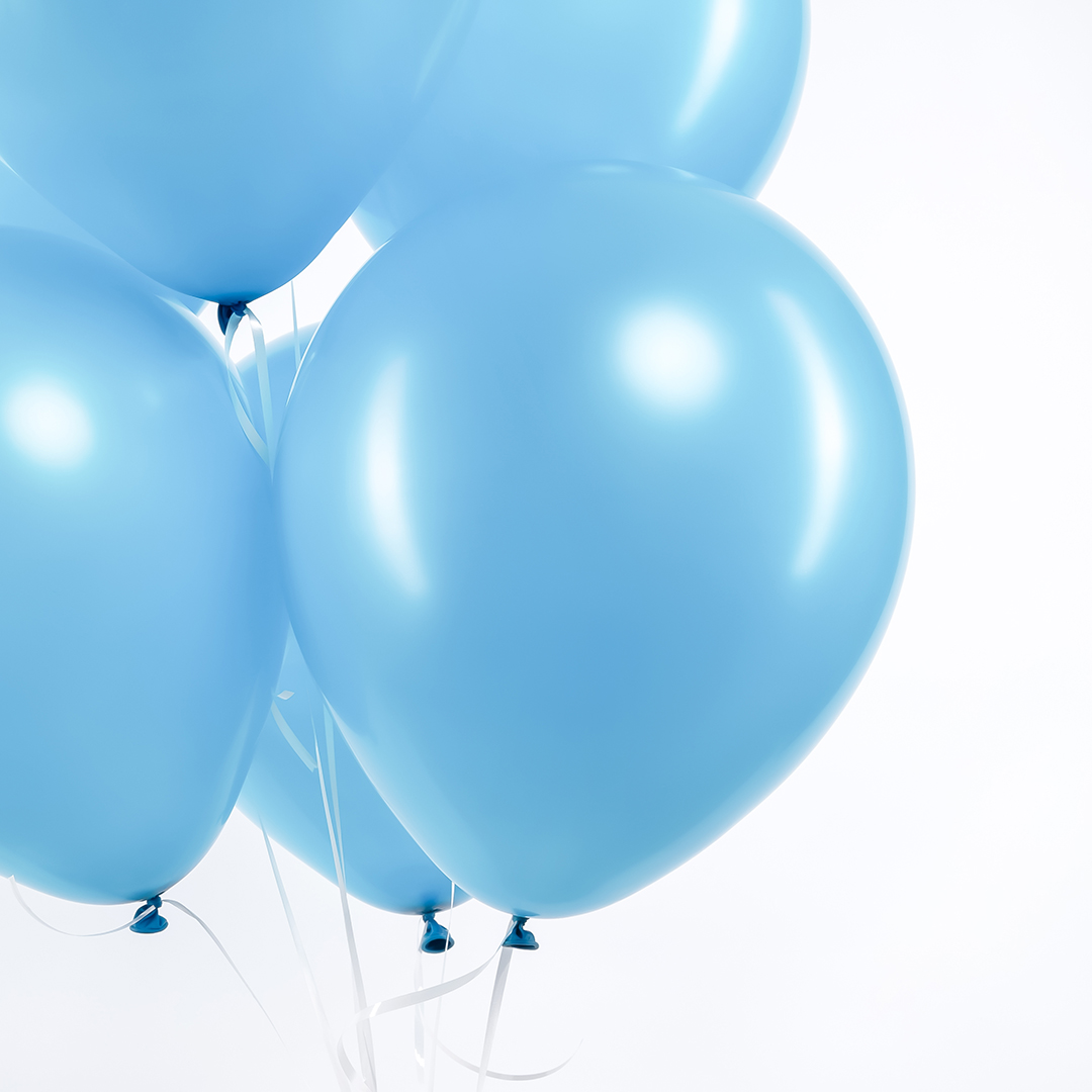 Шар (12''/30 см), Голубой, пастель, 100 шт.