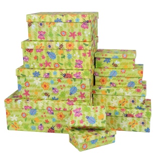 Набор коробок Летнее настроение, 33*20*13 см, 10 шт. в упак. 