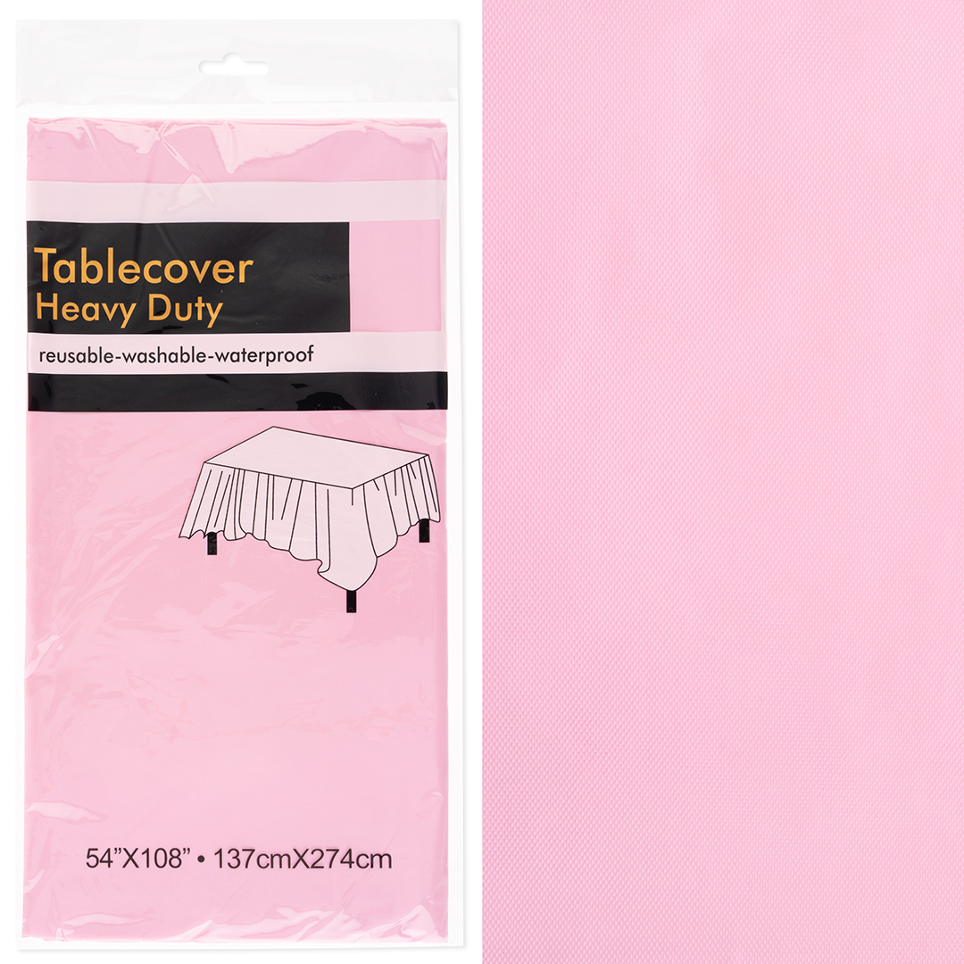 Скатерть одноразовая, Мастхэв, Светло-розовый, 137*274 см, 1 шт.