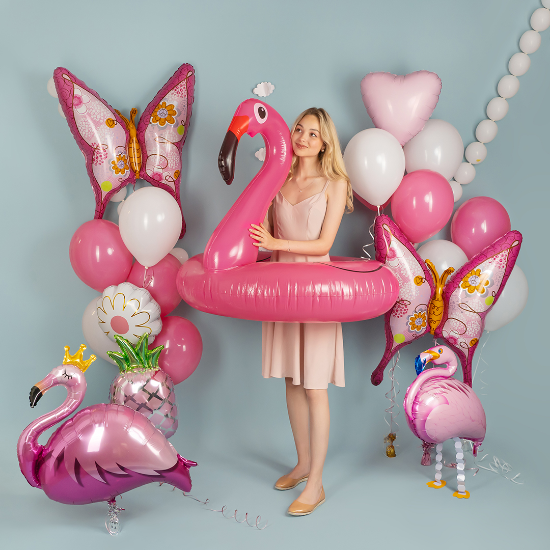 Шар (12''/30 см), Фламинго, пастель, 100 шт.