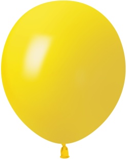 Шар (18''/46 см), Желтый, пастель, 10 шт.