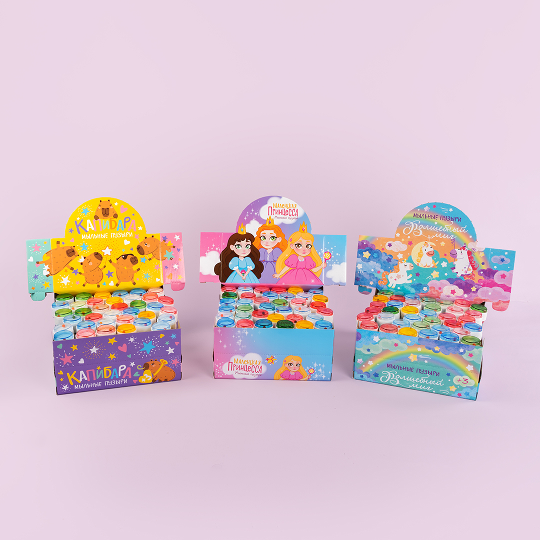 Мыльные пузыри Волшебные единороги, 60 мл. 36 шт.