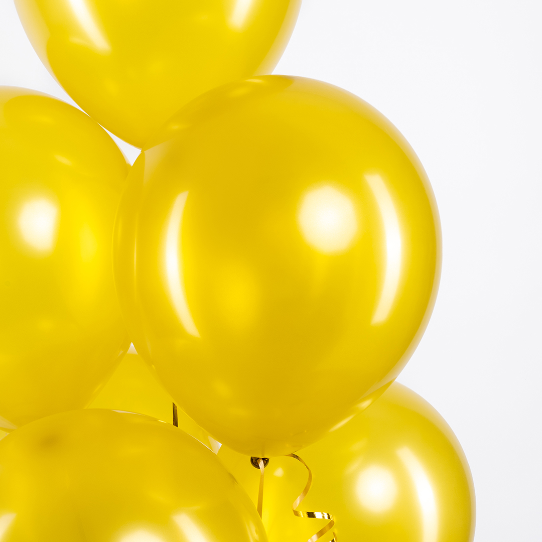 Шар (12''/30 см), Золото, металлик, 100 шт.