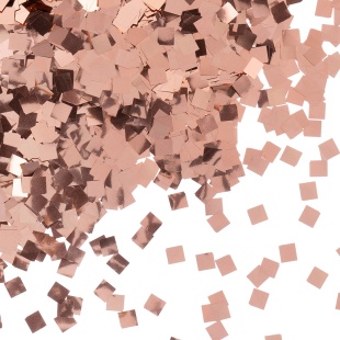 Конфетти фольга Квадрат, Розовое Золото, Металлик, 0,5 см, 50 г.