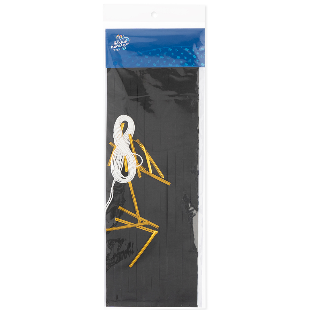 Гирлянда Тассел, Черный, 35*12 см, 12 листов.