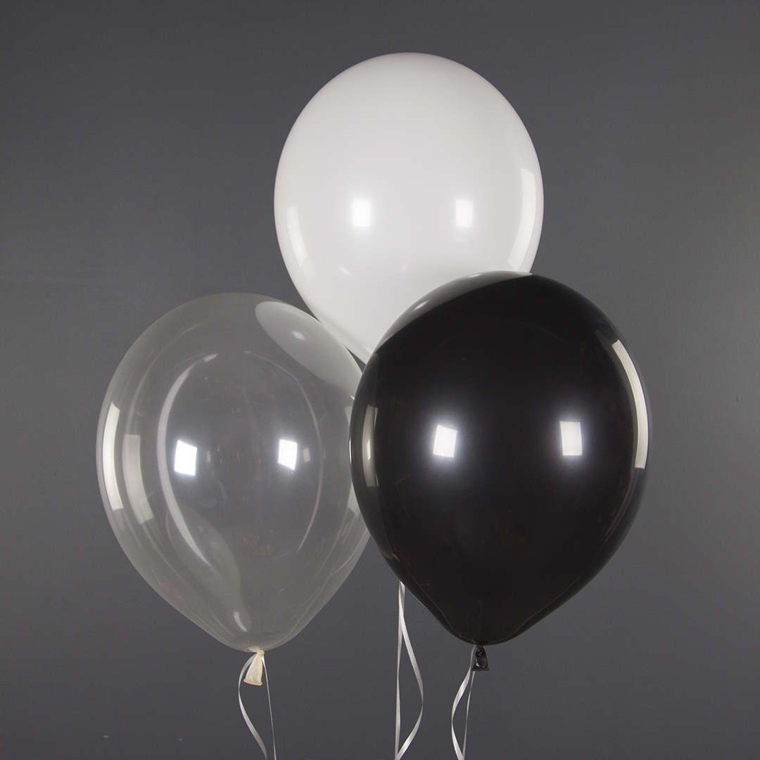 Шар (12''/30 см), Прозрачный, кристалл, 100 шт.