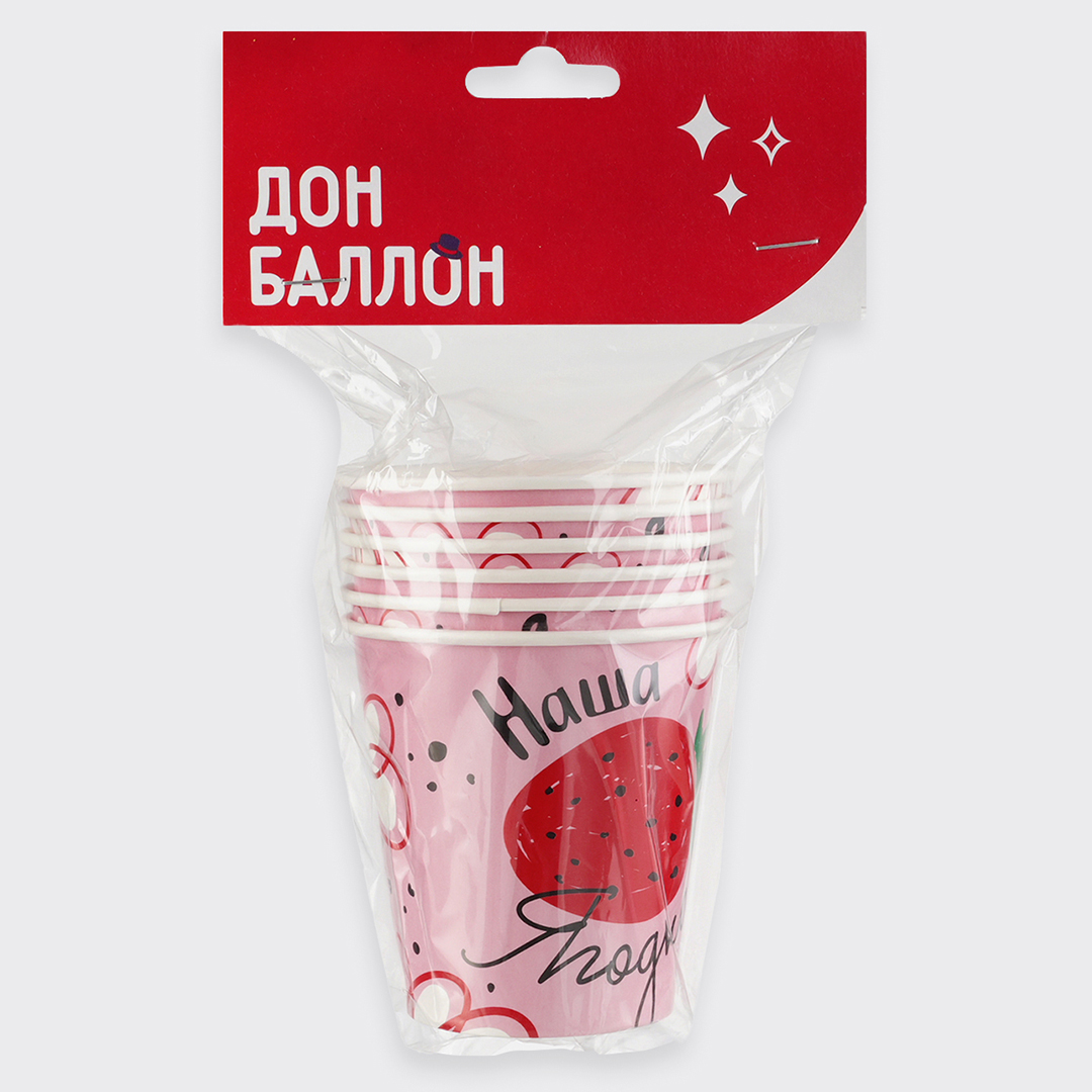 Стаканы (250 мл) Наша Ягодка, 6 шт.