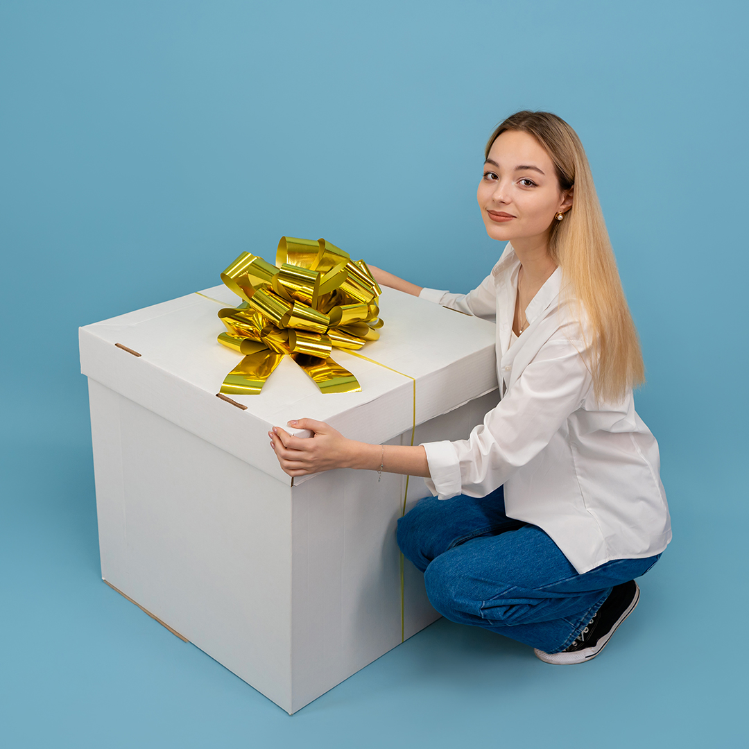 Бант Шар, Золото, Металлик, 36 см, 1 шт. в упак. 