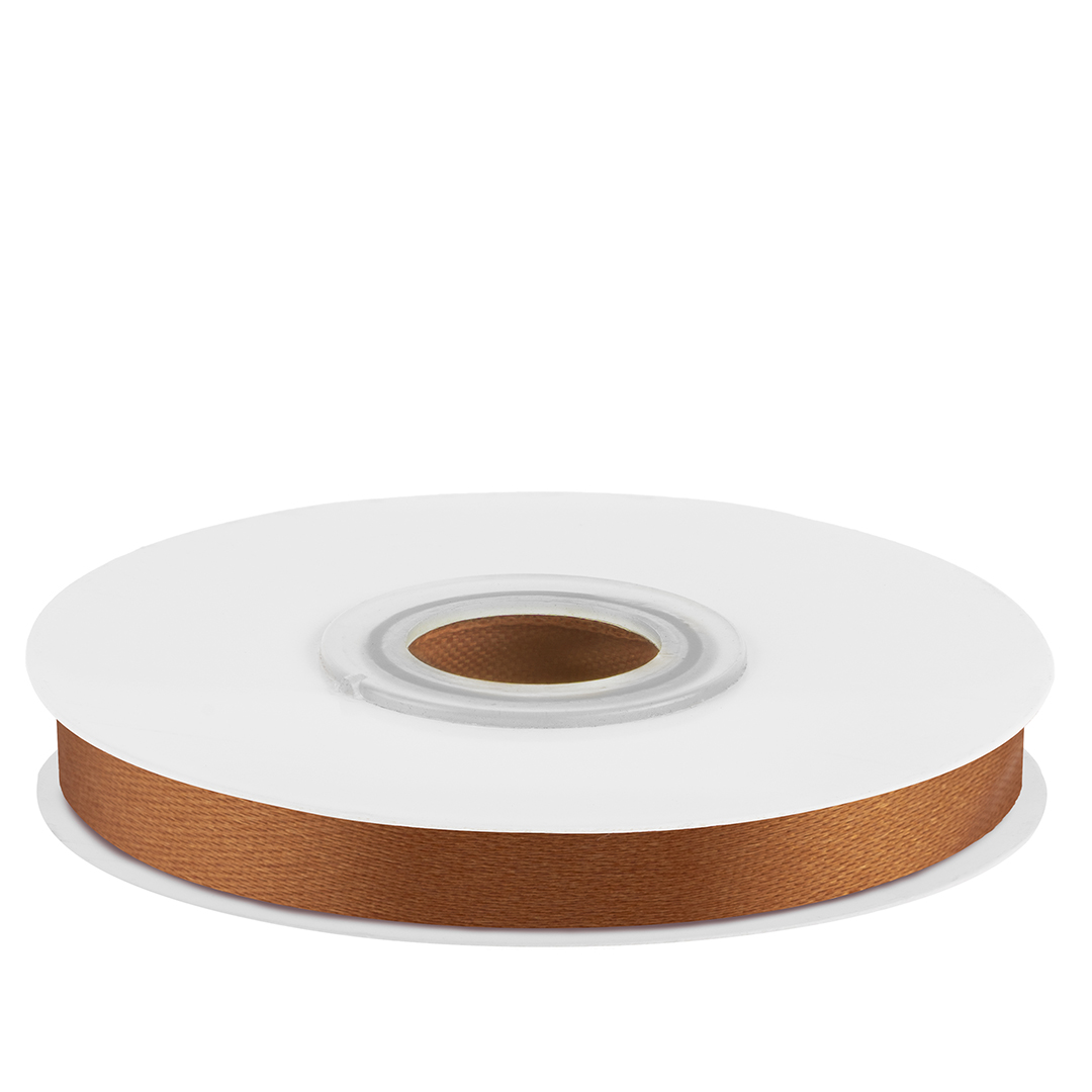 Лента атласная (0,7 см*22,85 м) Карамельный, 1 шт.