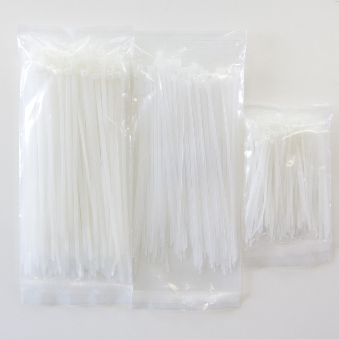 Стяжка (хомут) 2,5*100 мм. Белый, 100 шт.